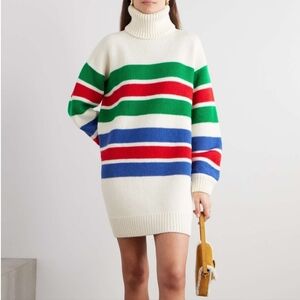 GUCCI Striped wool turtleneck sweater dress Size 4(Small)